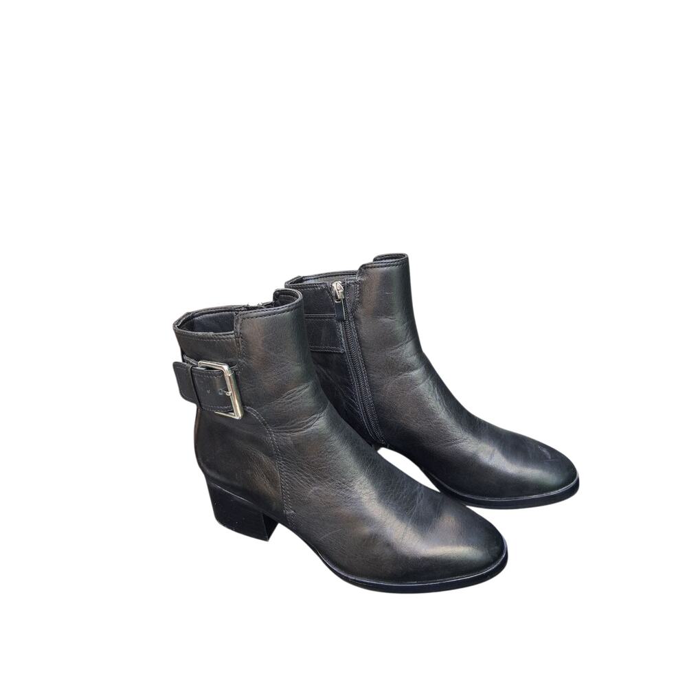Via Spiga Ovelle Leather Block Heel Ankle‎ Boots Women's Size 5M Witchy Career